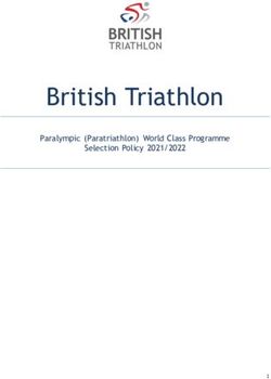 British Triathlon Paralympic (Paratriathlon) World Class Programme Selection Policy 2021/2022 - British ...