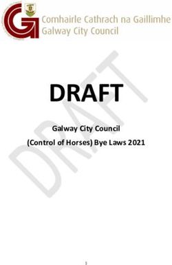 DRAFT Galway City Council (Control of Horses) Bye Laws 2021