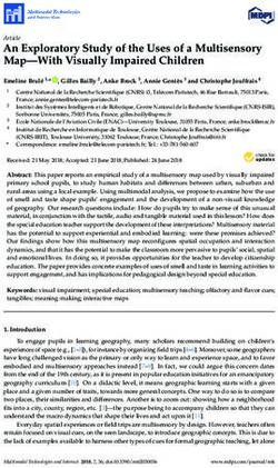 An Exploratory Study of the Uses of a Multisensory Map-With Visually Impaired Children - MDPI