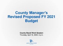 County Manager's Revised Proposed FY 2021 Budget - County Board Work Session Thursday, April 16, 2020, 3 p.m.