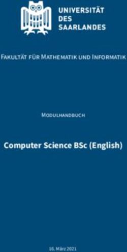 Computer Science BSc (English) - FAKULTÄT FÜR MATHEMATIK UND INFORMATIK MODULHANDBUCH - am Saarland Informatics ...