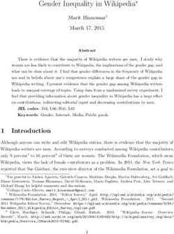 Gender Inequality in Wikipedia