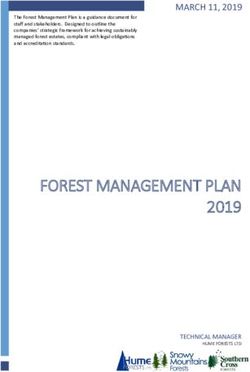 FOREST MANAGEMENT PLAN 2019 - MARCH 11, 2019 - Hume Forests