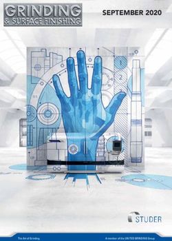 SEPTEMBER 2020 - The Art of - Grinding & Surface