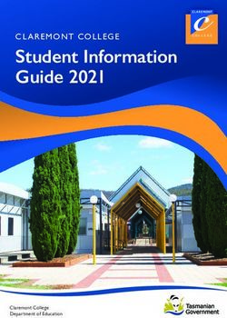 Student Information Guide 2021 - CL AREMONT COLLEGE - Claremont College Department of Education