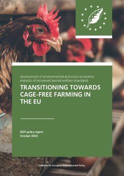 TRANSITIONING TOWARDS CAGE-FREE FARMING IN THE EU