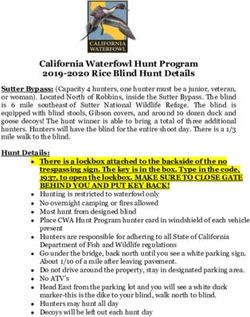 California Waterfowl Hunt Program 2019-2020 Rice Blind Hunt Details