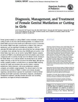 Diagnosis, Management, and Treatment of Female Genital Mutilation or Cutting in Girls