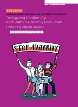 The Legacy of Socialism after Neoliberal Crisis: Austerity Measures and Gender Equality in Slovenia - AUSTERITY, GENDER INEQUALITY AND FEMINISM ...