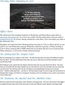 Tuesday Notes January 26, 2021 Office Notes - Montessori School of Rome