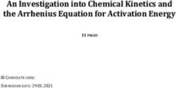 An Investigation into Chemical Kinetics and the Arrhenius Equation for Activation Energy