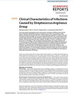Clinical characteristics of infections caused by Streptococcus Anginosus Group - Nature