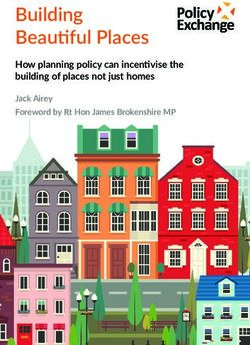 Building Beautiful Places - How planning policy can incentivise the building of places not just homes - Policy Exchange