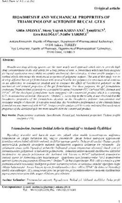 BIOADHESIVE AND MECHANICAL PROPERTIES OF TRIAMCINOLONE ACETONIDE BUCCAL GELS
