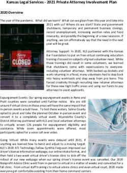 Kansas Legal Services - 2021 Private Attorney Involvement Plan