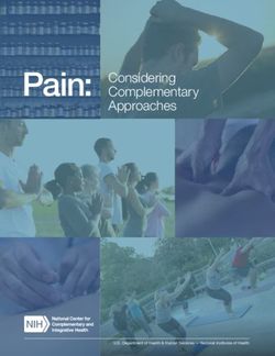 Pain: Considering Complementary Approaches - NCCIH