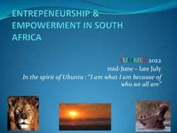 SUMMER 2022 mid-June - late July In the spirit of Ubuntu : "I am what I am because of who we all are" - Education Abroad