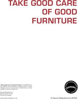 TAKE GOOD CARE OF GOOD FURNITURE