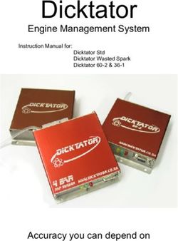 Dicktator Engine Management System - Accuracy you can depend on - Instruction Manual for