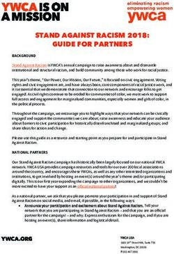 STAND AGAINST RACISM 2018: GUIDE FOR PARTNERS - YWCA USA