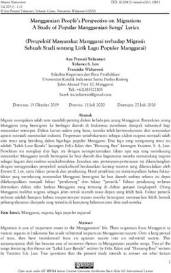 Manggaraian People's Perspective on Migration: A Study of Popular Manggaraian Songs' Lyrics Perspektif Masyarakat Manggarai terhadap Migrasi: ...