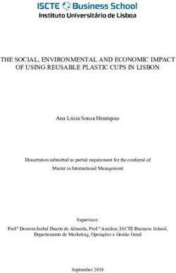 THE SOCIAL, ENVIRONMENTAL AND ECONOMIC IMPACT OF USING REUSABLE PLASTIC CUPS IN LISBON