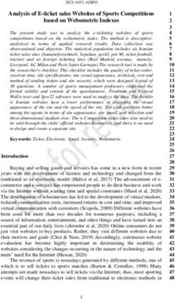 Analysis of E-ticket sales Websites of Sports Competitions based on Webometric Indexes