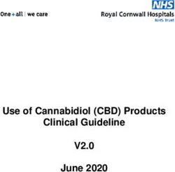 Use of Cannabidiol (CBD) Products Clinical Guideline - V2.0 June 2020 - DRAFT Version