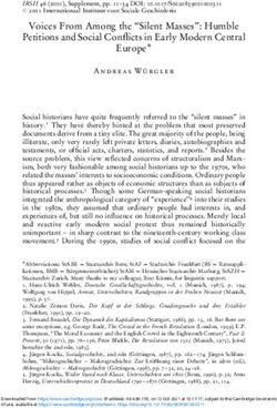 Europe Voices From Among the ''Silent Masses'': Humble Petitions and Social Conflicts in Early Modern Central