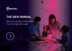 THE NEW NORMAL Why your existing credit models may no longer be enough ...