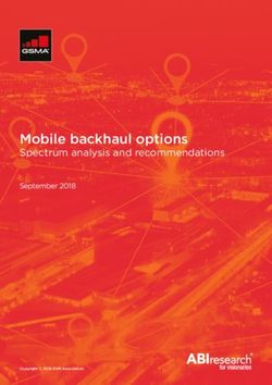 Mobile backhaul options - Spectrum analysis and recommendations September 2018 - GSMA