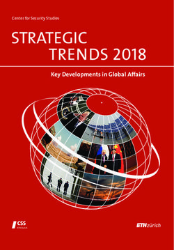 STRATEGIC TRENDS 2018 - Key Developments in Global Affairs - Center for Security Studies