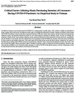 Critical Factors Affecting Masks Purchasing Intention of Consumers During COVID-19 Pandemic: An Empirical Study in Vietnam