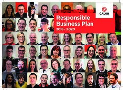 Responsible Business Plan 2018 - 2020 - Calor Gas