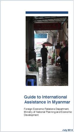 Guide to International Assistance in Myanmar - Foreign Economic Relations Department, Ministry of National Planning and Economic Development