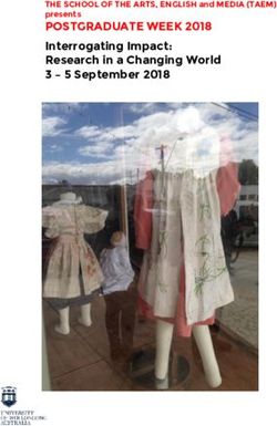 POSTGRADUATE WEEK 2018 - Interrogating Impact: Research in a Changing World 3 - 5 September 2018 THE SCHOOL OF THE ARTS, ENGLISH and MEDIA (TAEM) ...