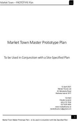Market Town Master Prototype Plan - To be Used in Conjunction with a Site Specified Plan - MarketTowns NZ