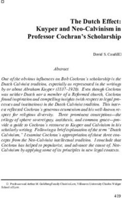 The Dutch Effect: Kuyper and Neo-Calvinism in Professor Cochran's Scholarship
