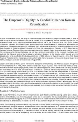 The Emperor's Dignity: A Candid Primer on Korean Reunification - E-International ...
