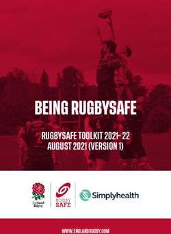 BEING RUGBYSAFE RUGBYSAFE TOOLKIT 2021- 22 AUGUST 2021 (VERSION 1 ...