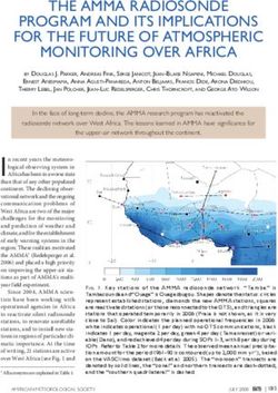 THE AMMA RADIOSONDE PROGRAM AND ITS IMPLICATIONS FOR THE FUTURE OF ATMOSPHERIC MONITORING OVER AFRICA