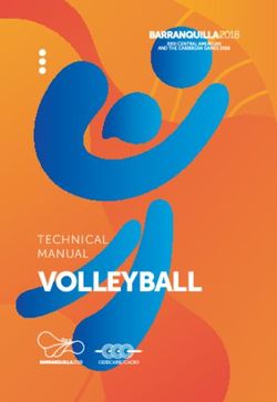 VOLLEYBALL TECHNICAL MANUAL - Barranquilla 2018