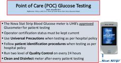 Point of Care (POC) Glucose Testing
