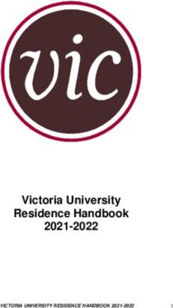 Victoria University Residence Handbook 2021-2022