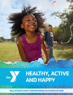 HEALTHY, ACTIVE AND HAPPY - YMCA OF DANE COUNTY | SPRING/SUMMER 2020 PROGRAM GUIDE