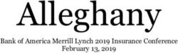 Alleghany Bank of America Merrill Lynch 2019 Insurance Conference February 13, 2019