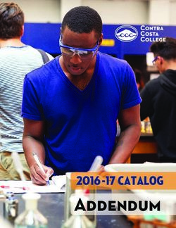Addendum 2016-17 CATALOG - Contra Costa College