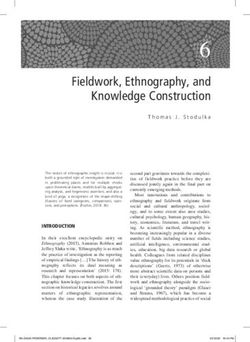6 Fieldwork, Ethnography, and Knowledge Construction