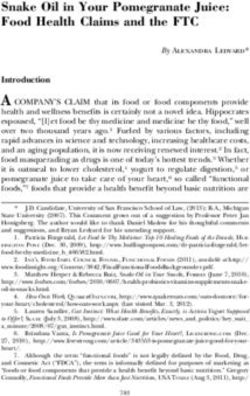 Snake Oil in Your Pomegranate Juice: Food Health Claims and the FTC