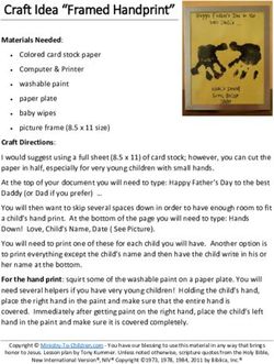 Craft Idea "Framed Handprint" - Sunday School Works